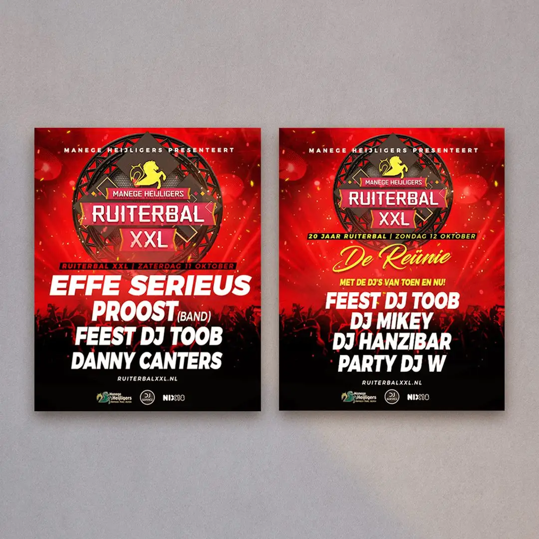 Zaterdag en zondag programma posters